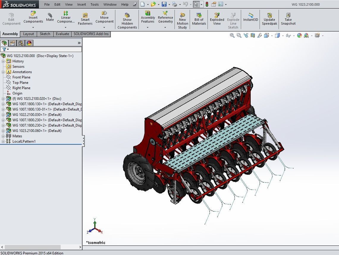 WG 1023 - Mounted mechanical seed drill 3D model_17
