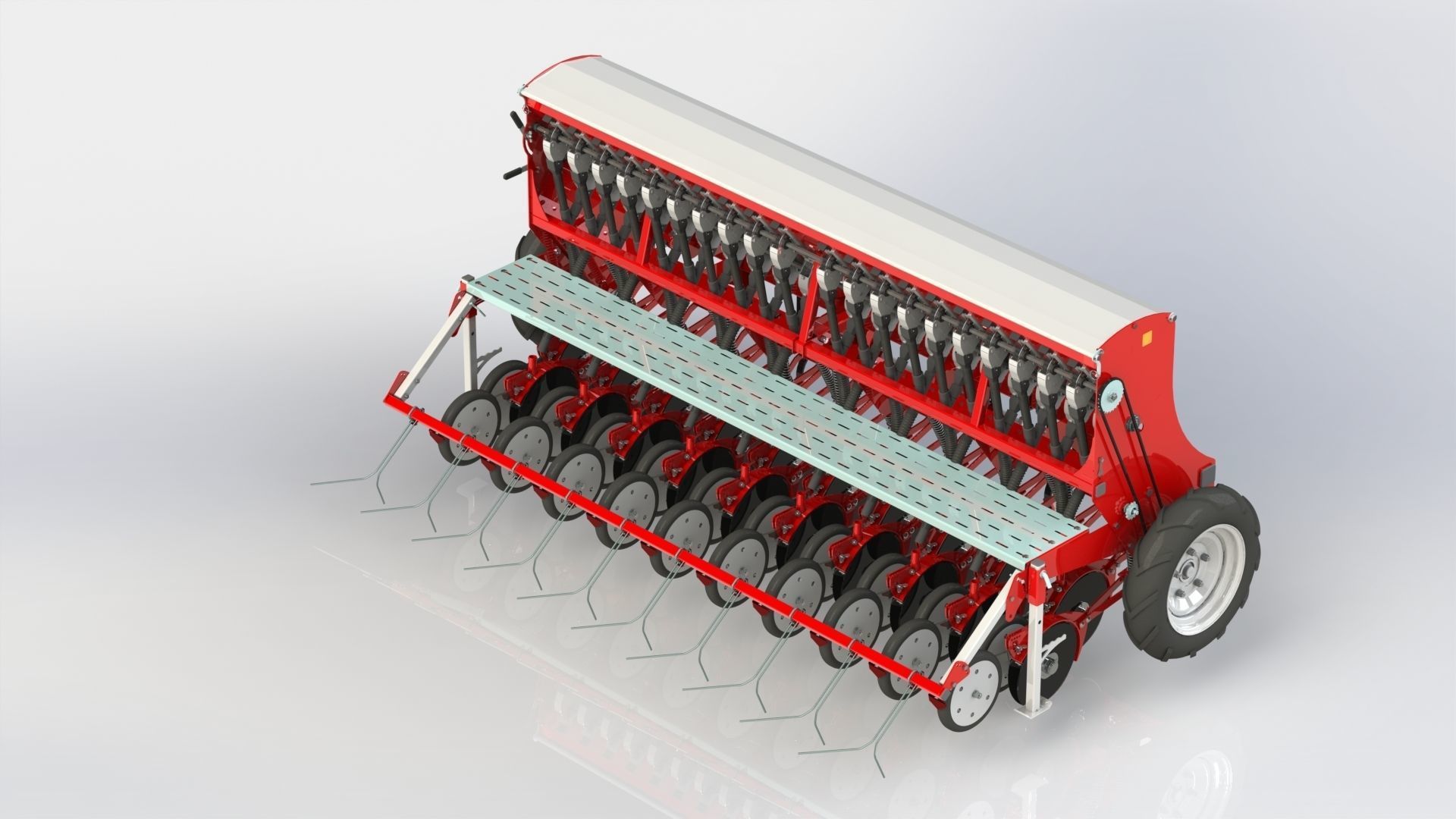 WG 1023 - Mounted mechanical seed drill 3D model_2