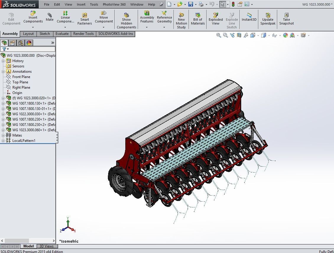 WG 1023 - Mounted mechanical seed drill 3D model_20