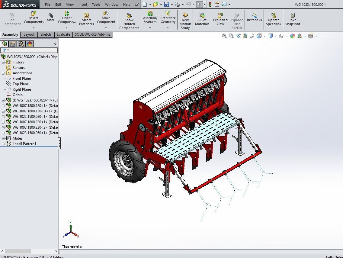 WG 1023 - Mounted mechanical seed drill 3D model_15