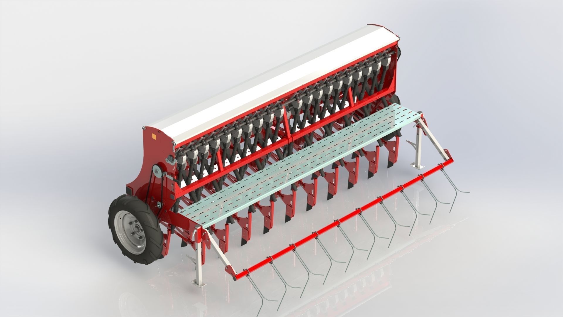 WG 1023 - Mounted mechanical seed drill 3D model_1
