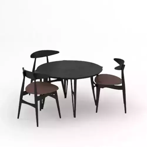 Table And Chairs 3D Model