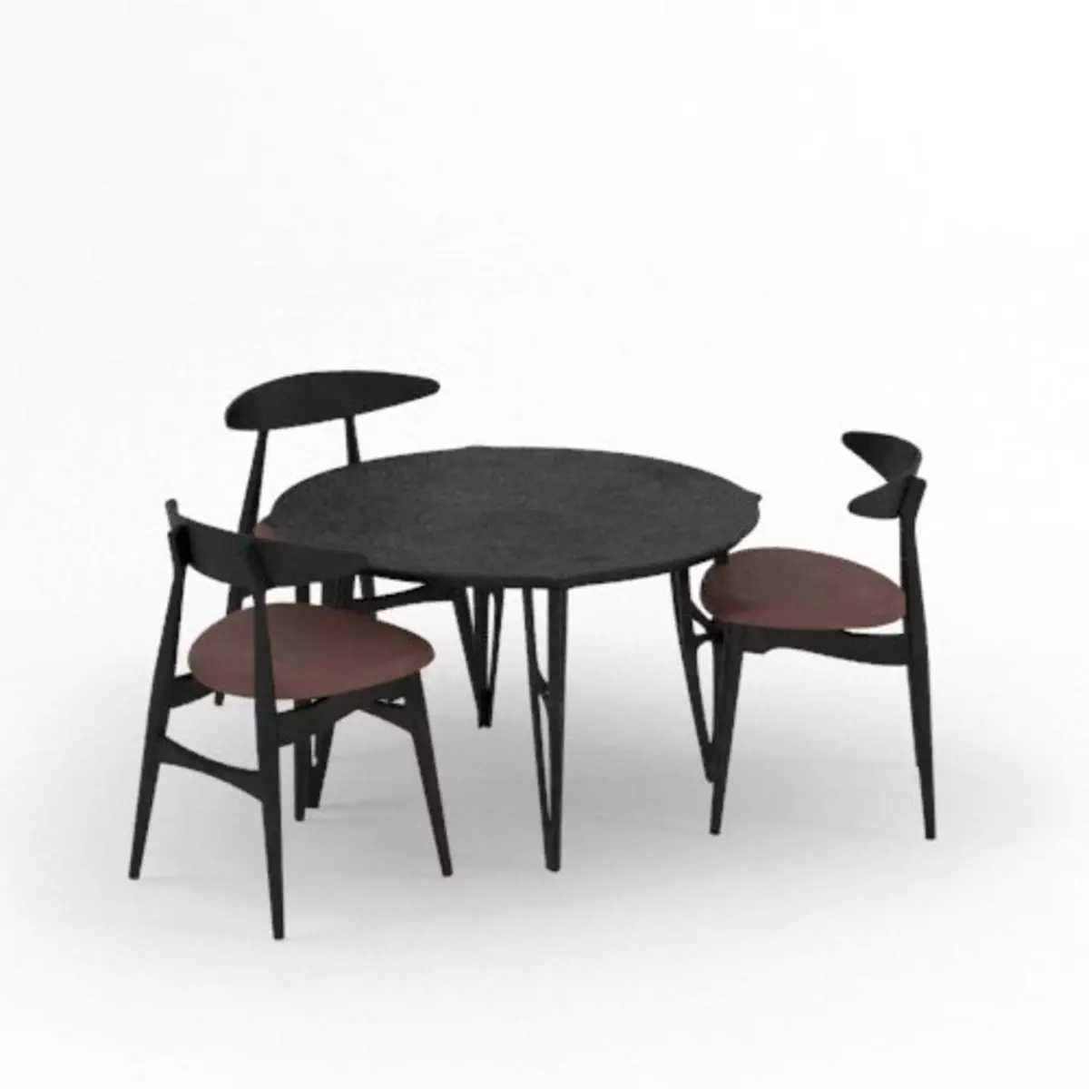 Table And Chairs 3D Model 3D model