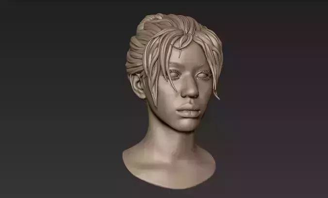 Black Woman Head 3 3D model
