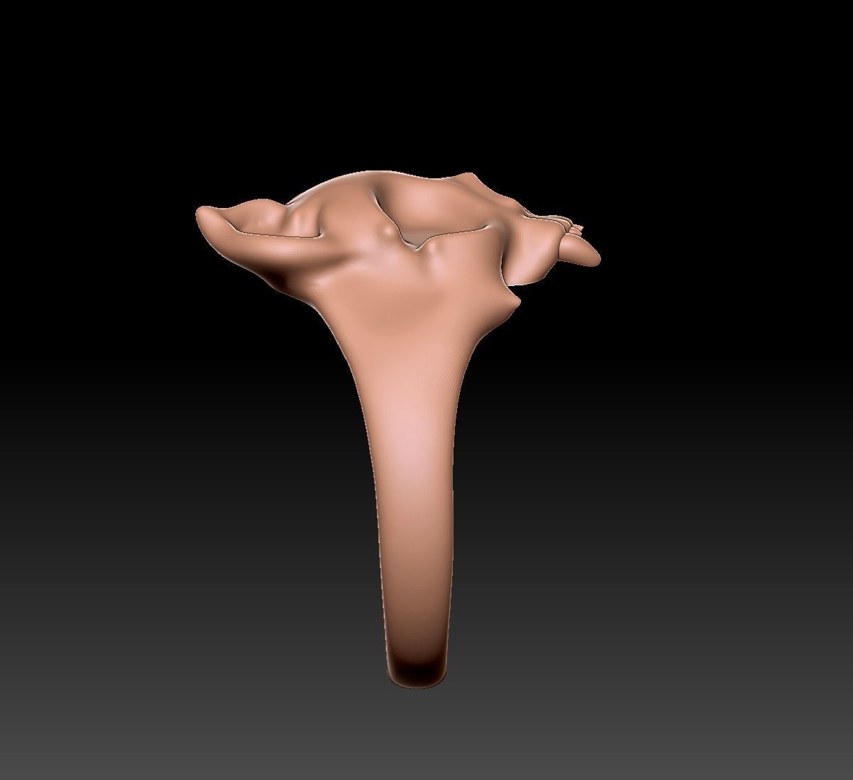 Cat Skull Ring 3D print model_10