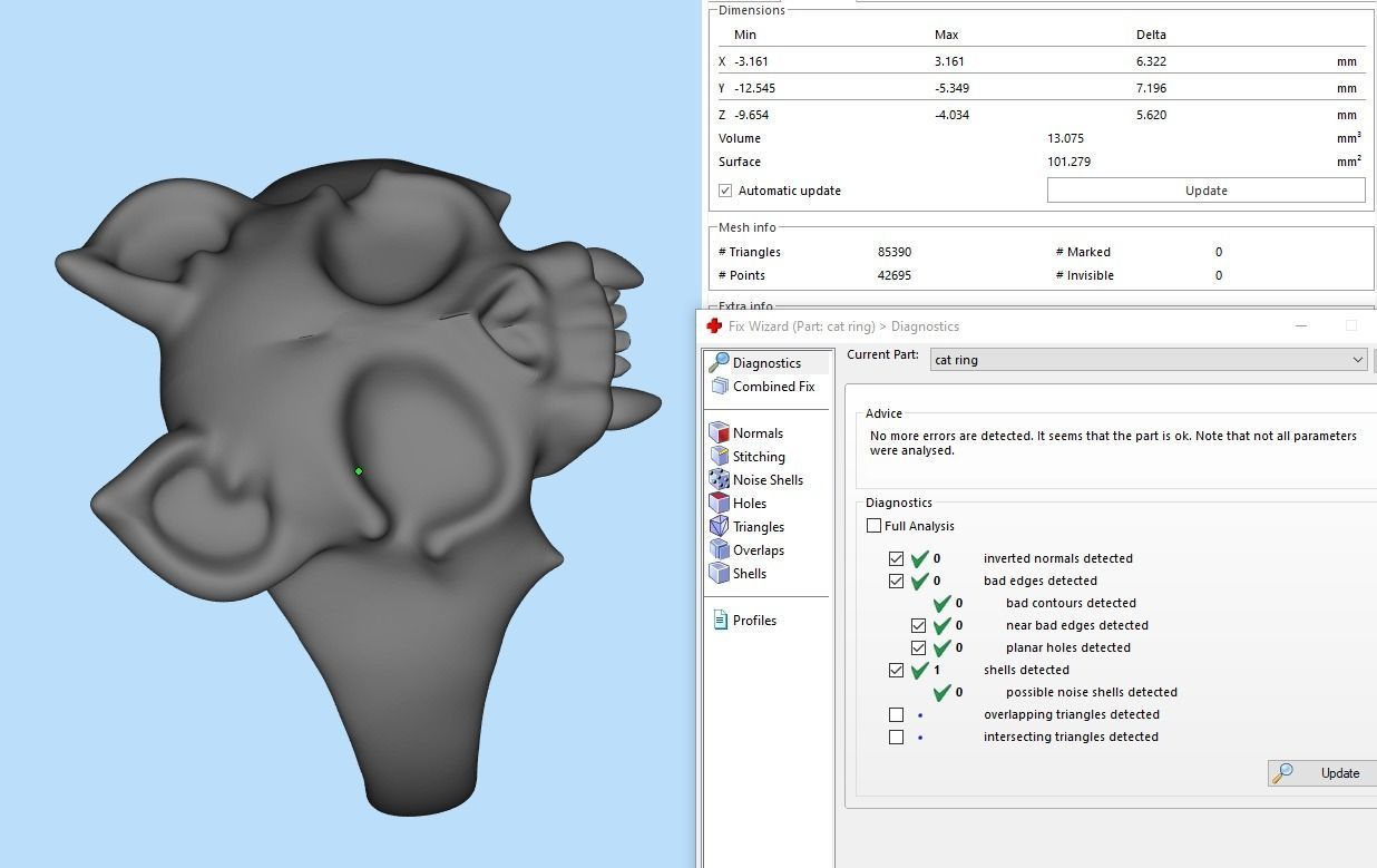 Cat Skull Ring 3D print model_14