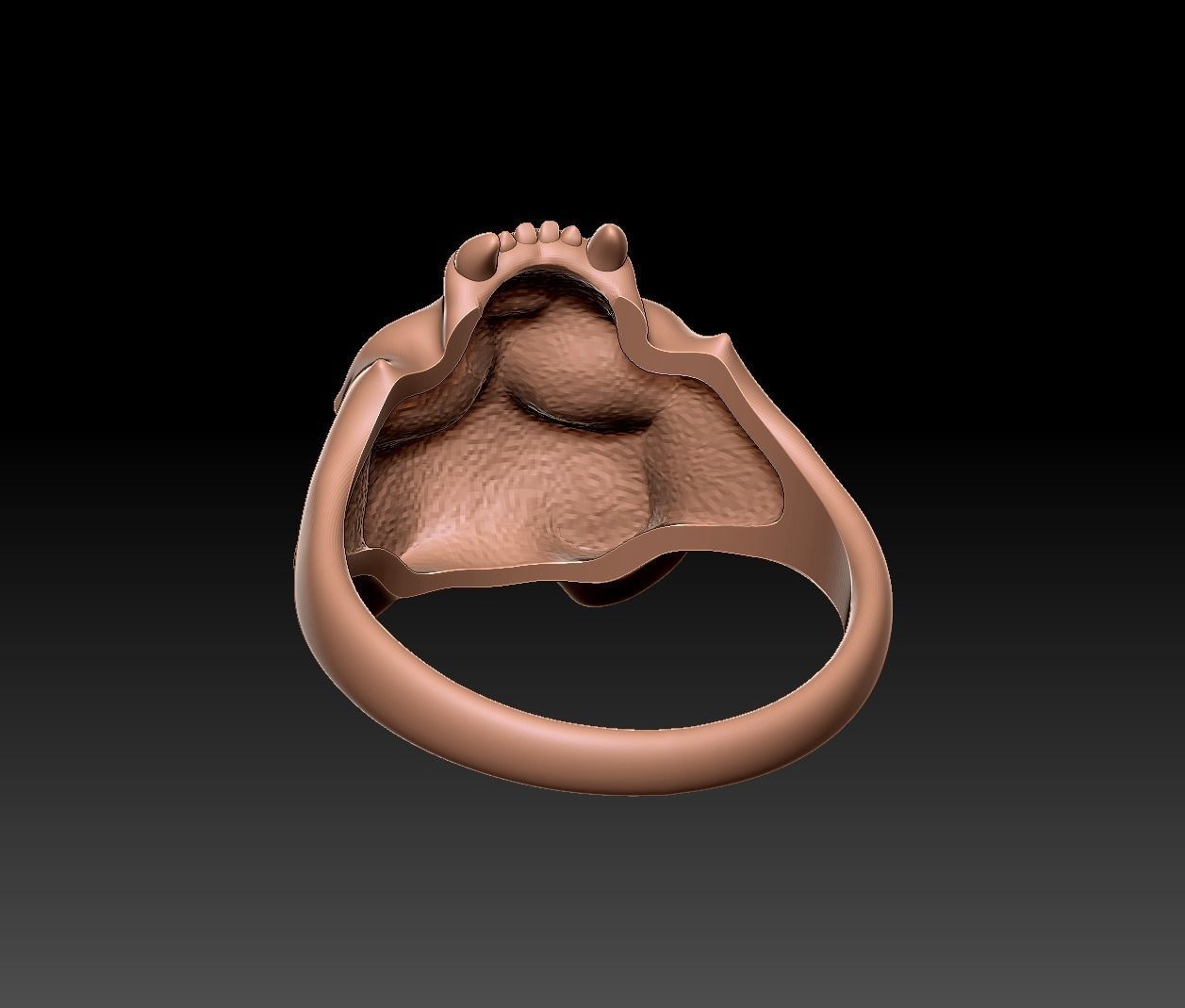 Cat Skull Ring 3D print model_13