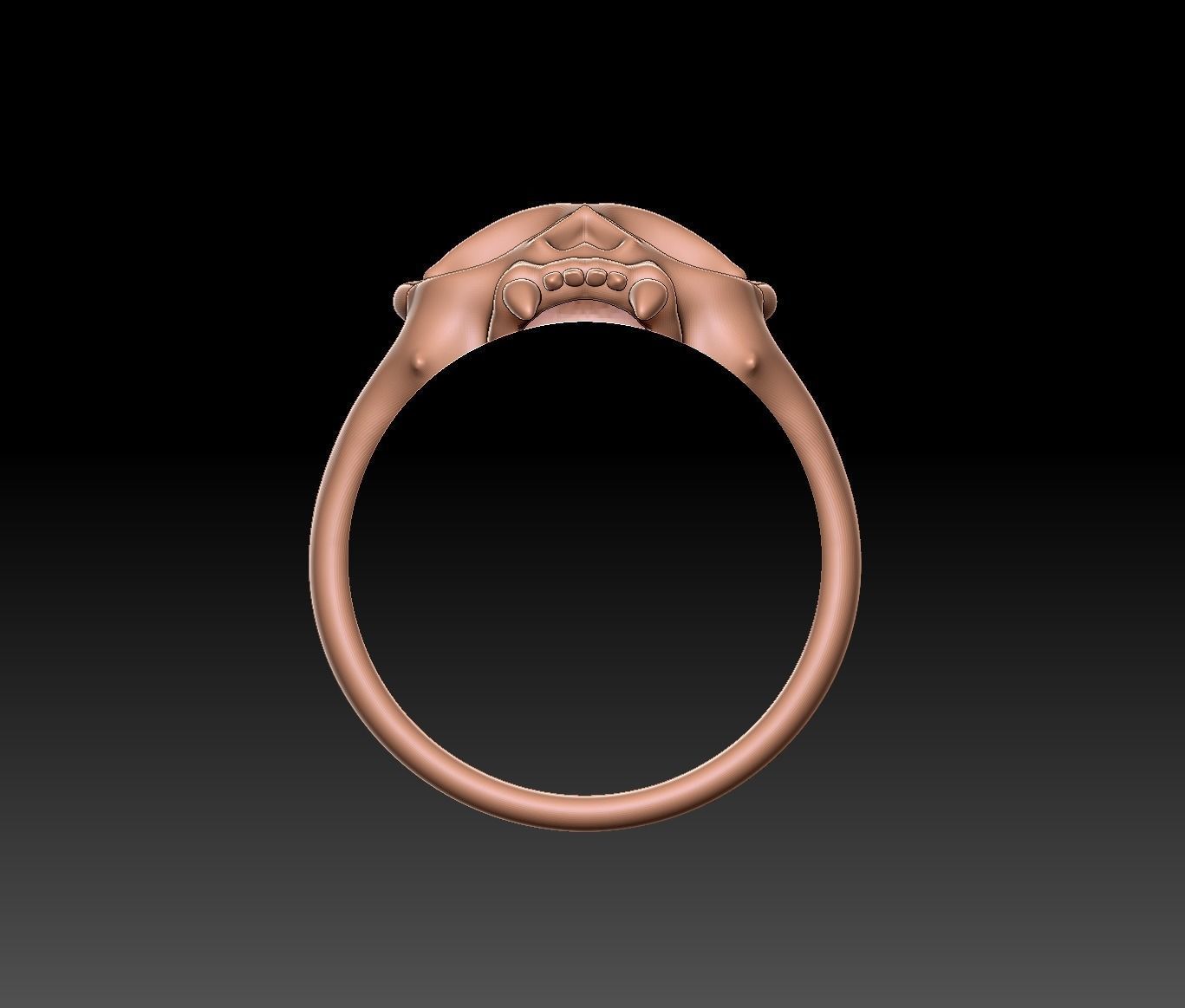 Cat Skull Ring 3D print model_12