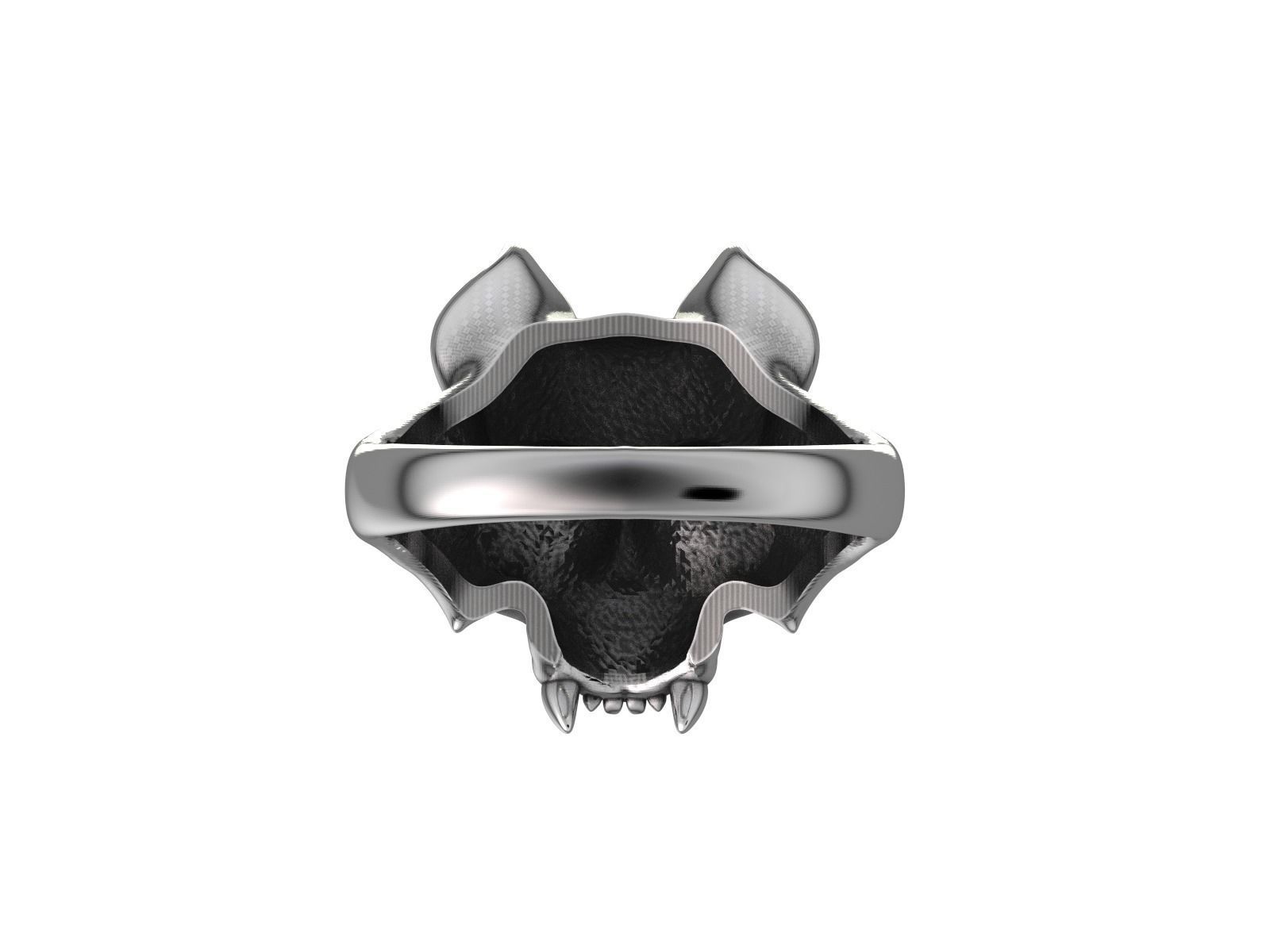 Cat Skull Ring 3D print model_6