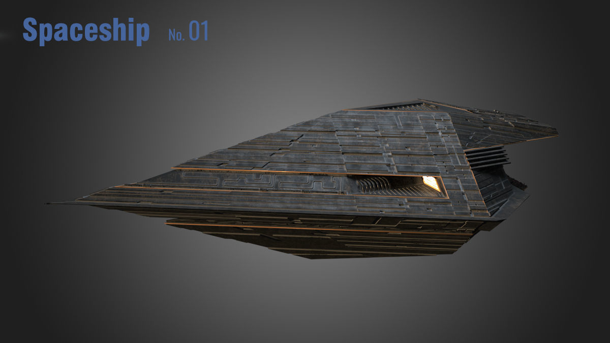 Spaceship 01 3D model_2