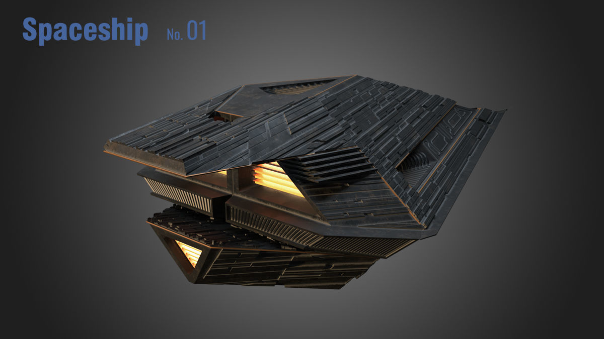 Spaceship 01 3D model_8