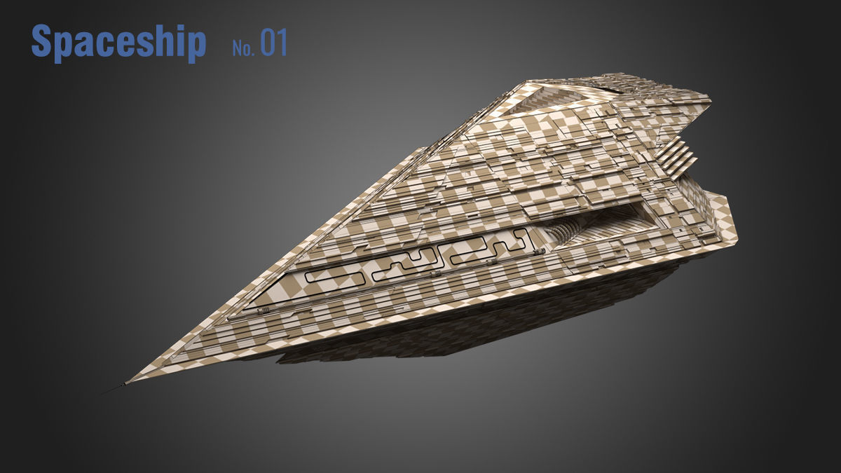 Spaceship 01 3D model_4