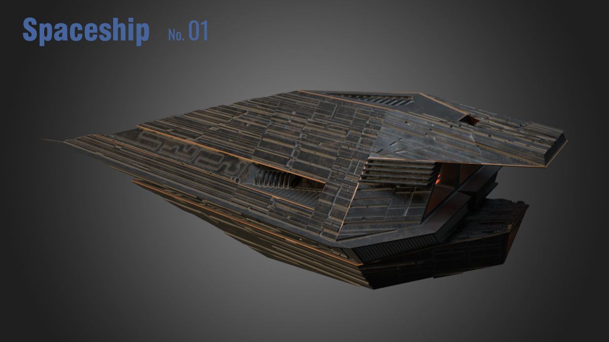 Spaceship 01 3D model_3