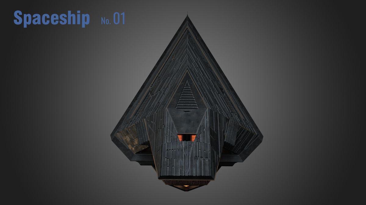 Spaceship 01 3D model_14