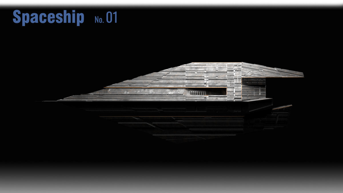 Spaceship 01 3D model_1