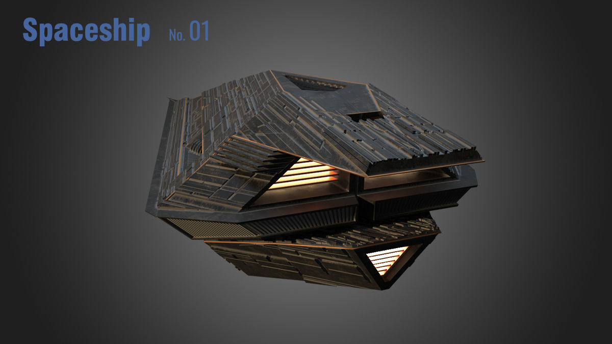Spaceship 01 3D model_6