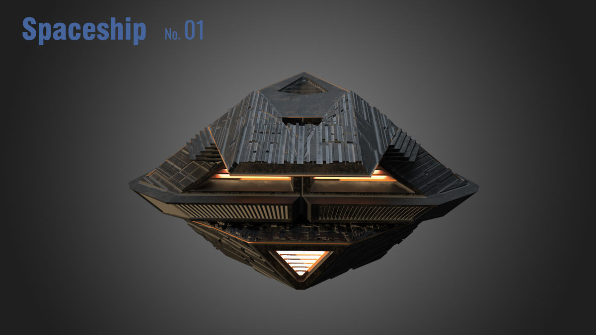 Spaceship 01 3D model_7