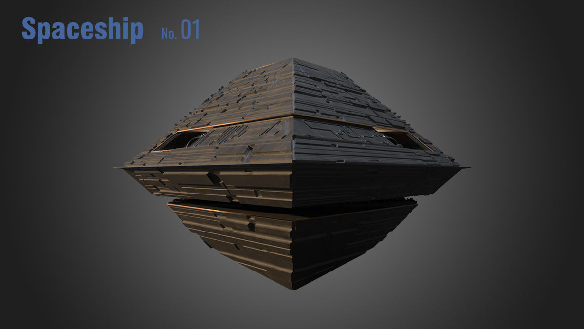 Spaceship 01 3D model_17