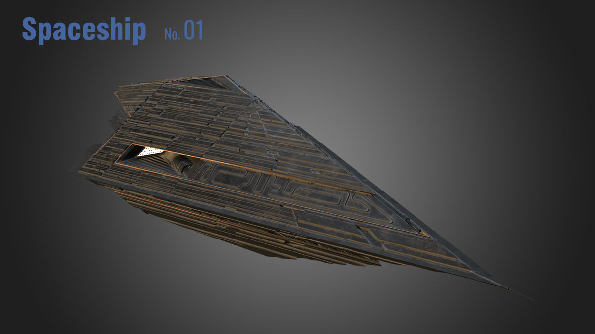 Spaceship 01 3D model_9