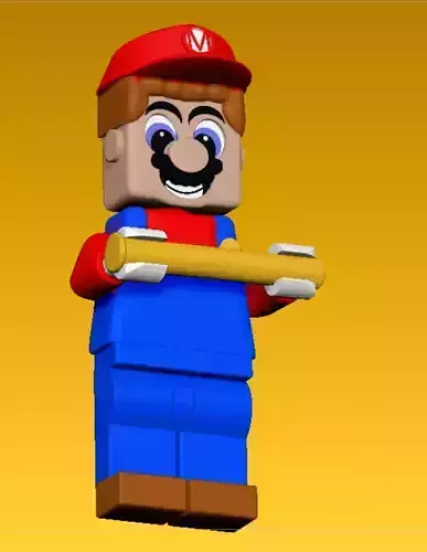 Mario toilet paper holder 332mm high 3D print model