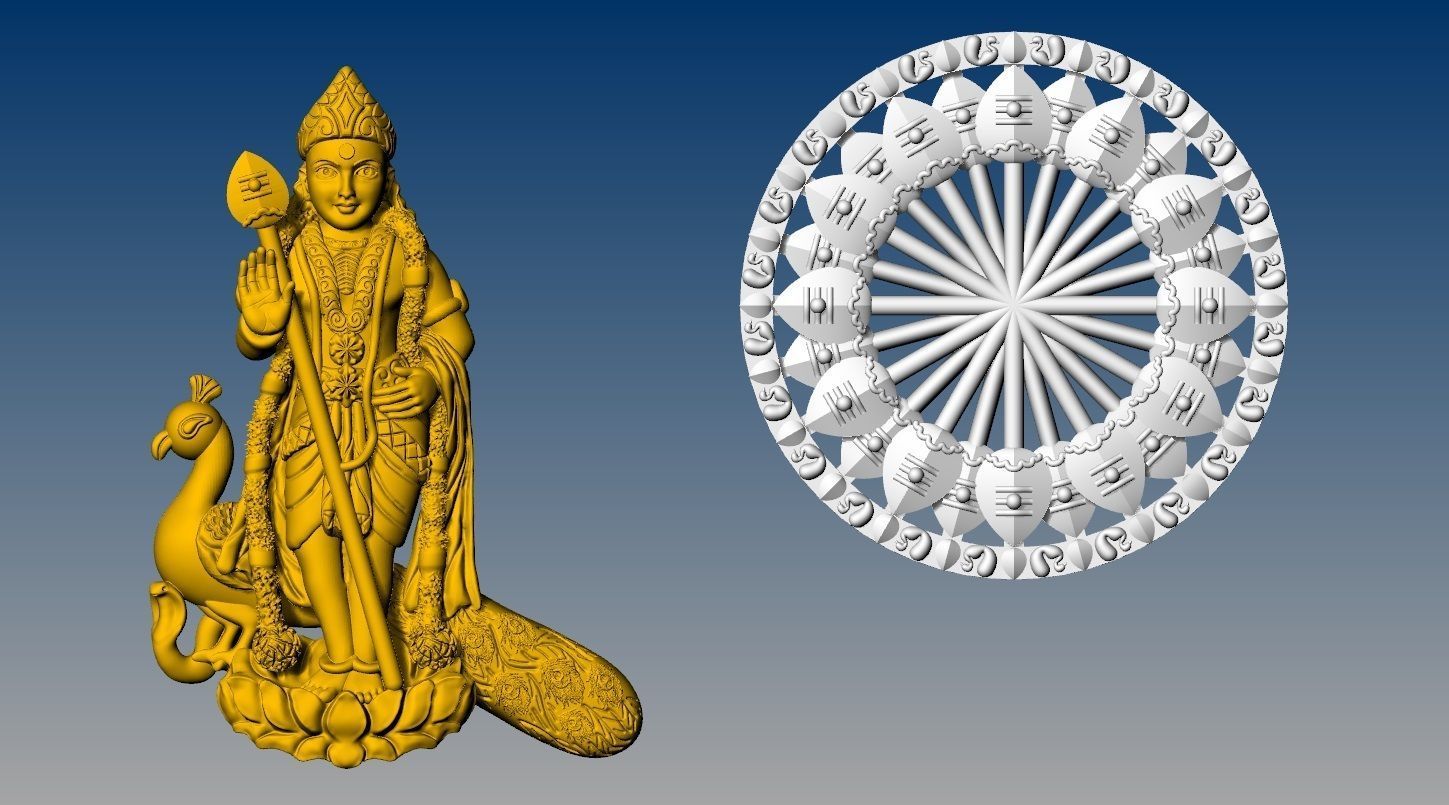 MURUGAN PENDENT 3D print model_5