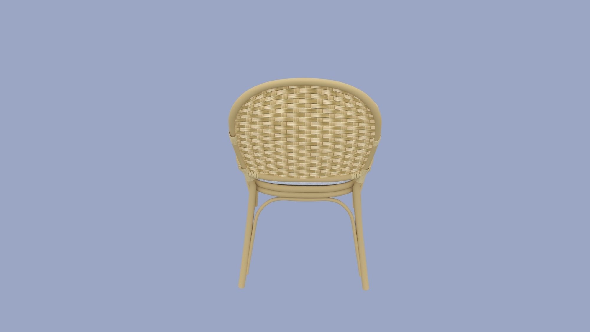 wicker chair 3D model_2
