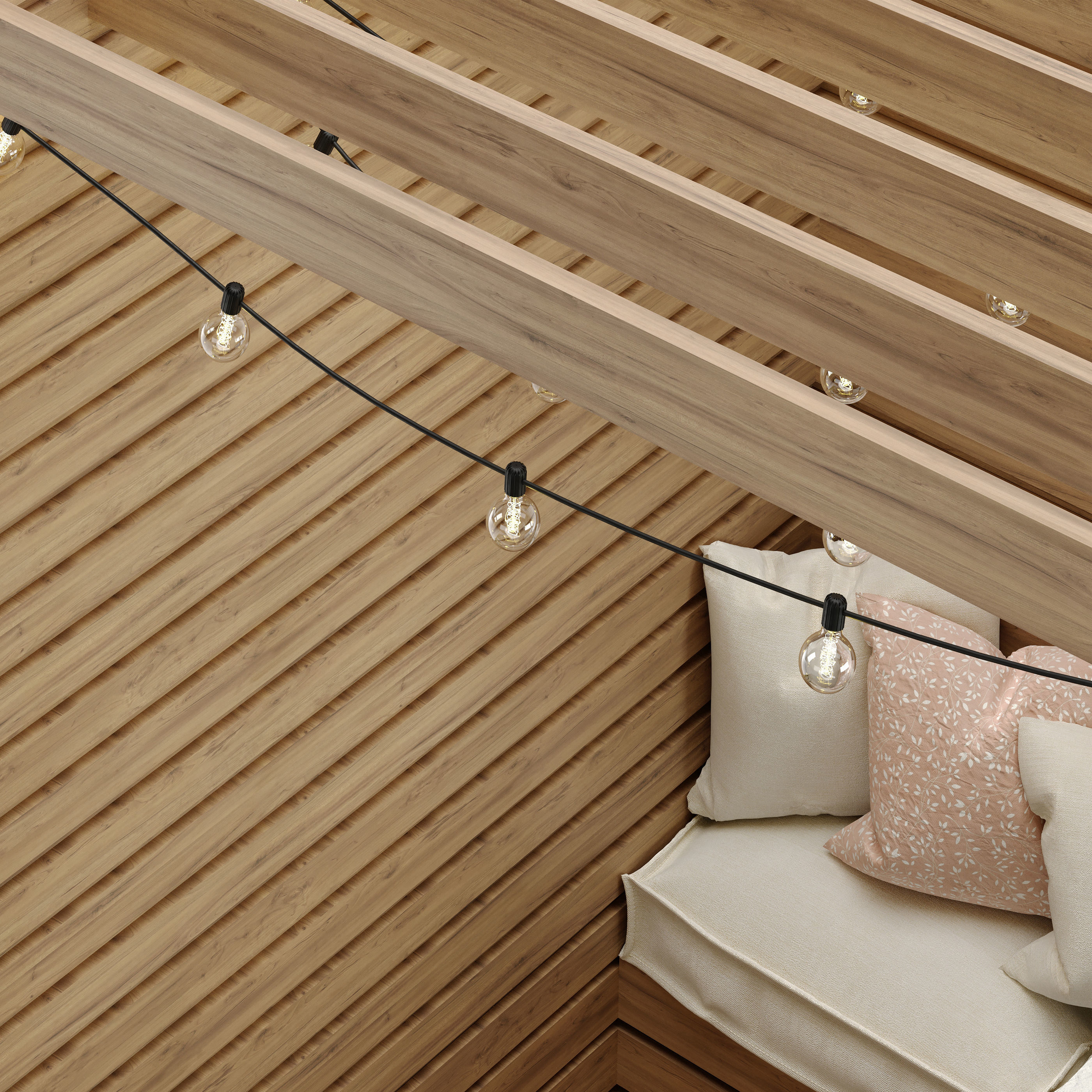 Scandinavian Balcony Set 01 3D model_4