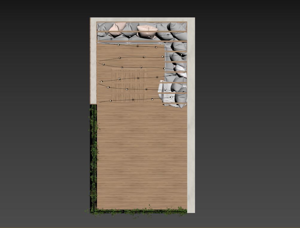 Scandinavian Balcony Set 01 3D model_10