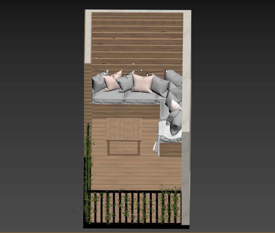 Scandinavian Balcony Set 01 3D model_9
