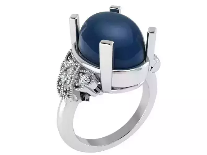 Dark Halo Diamond ring 2773 3D print model