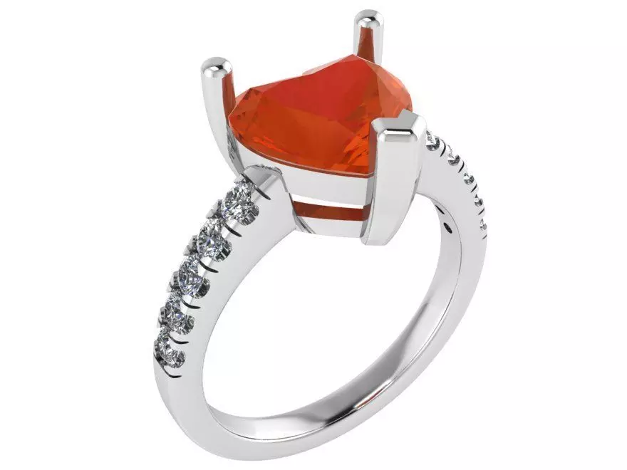 Heart ring 2774 3D print model 3D print model