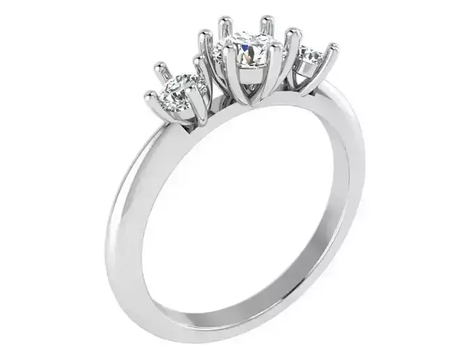 3-Stone Diamond ring 2775 3D print model