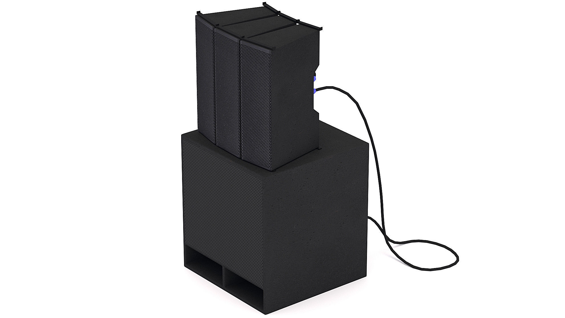 PA Speakers 3D model_2