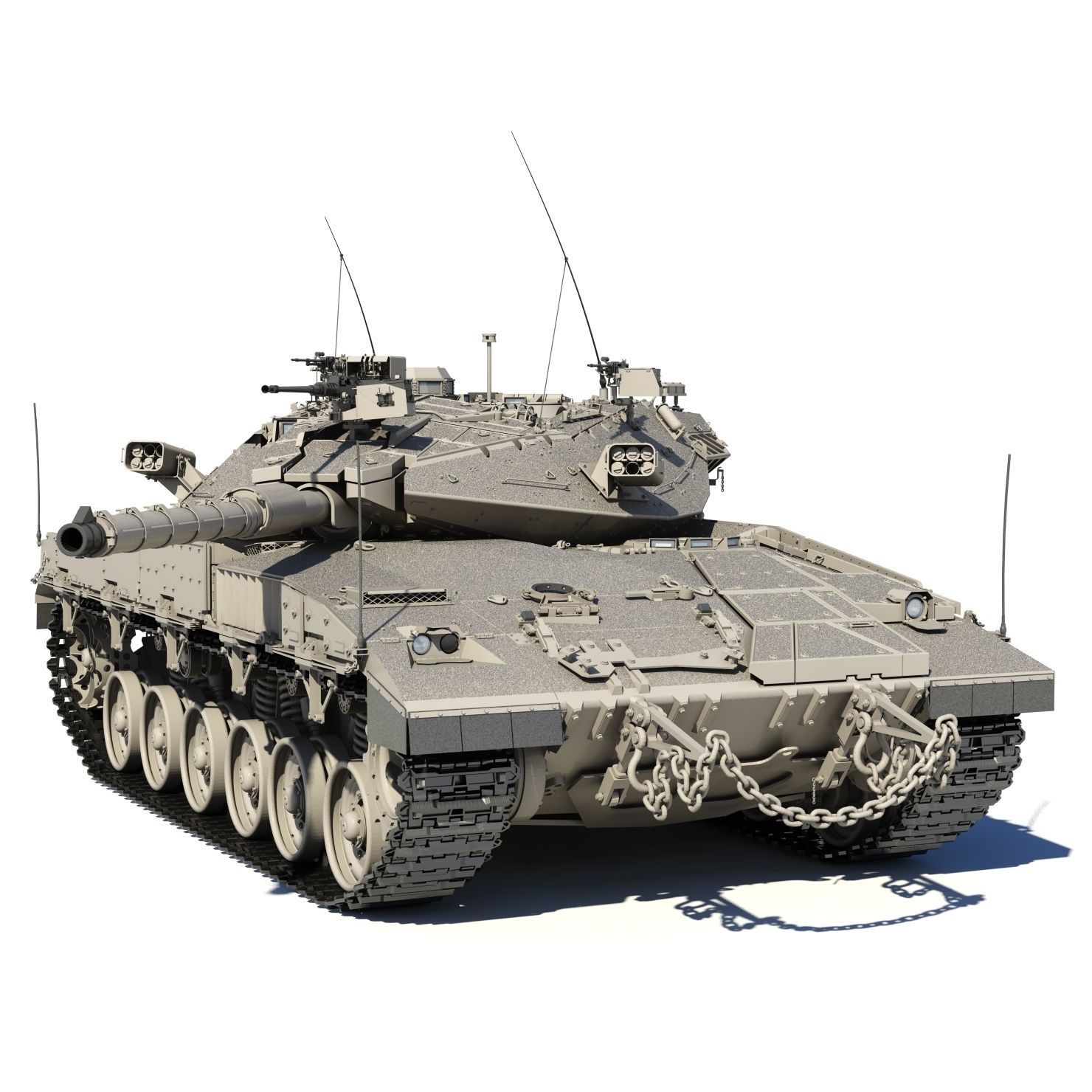 Merkava Mk2D 3D model_8