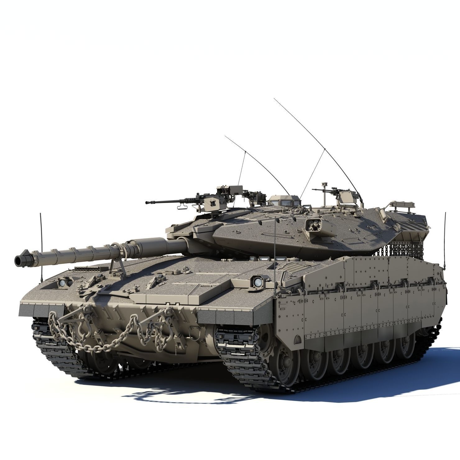 Merkava Mk2D 3D model_4