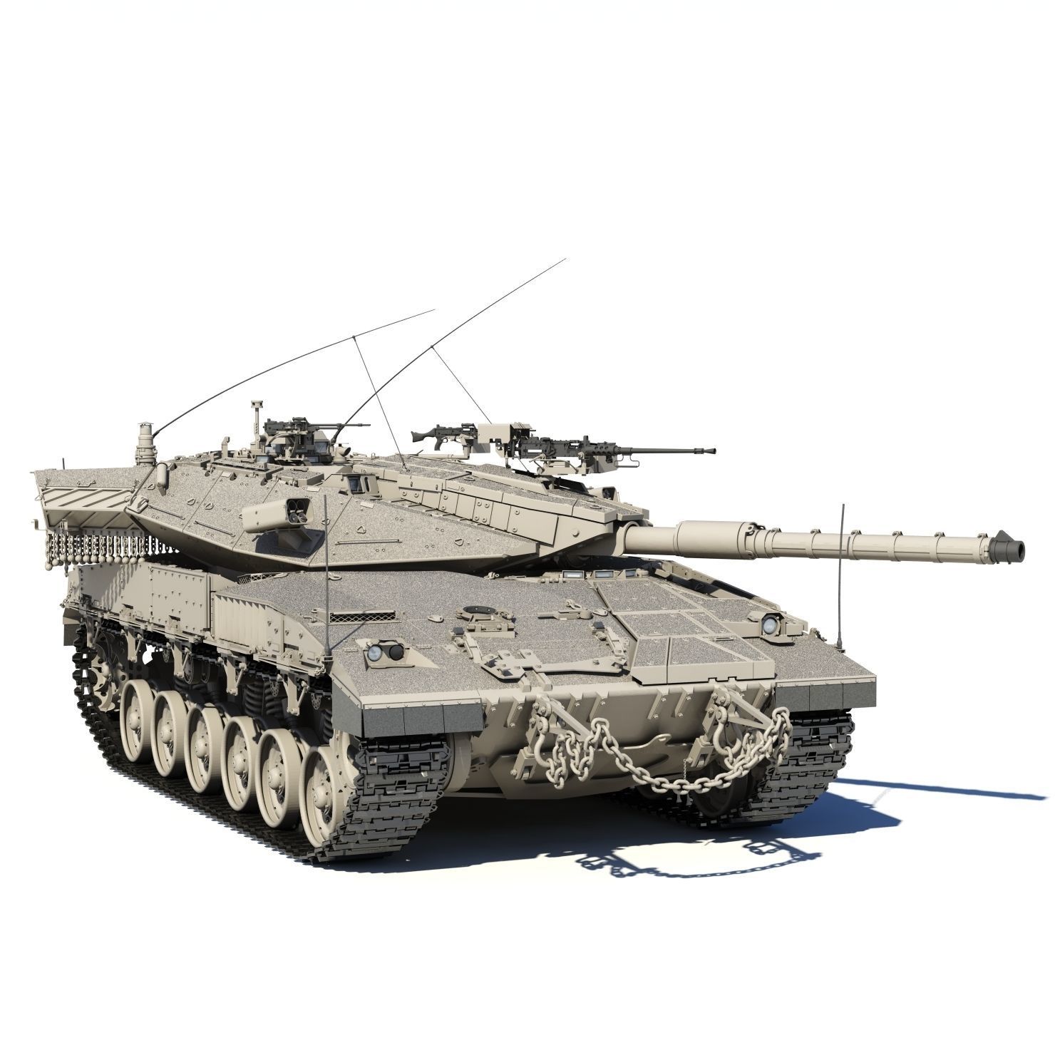 Merkava Mk2D 3D model_9