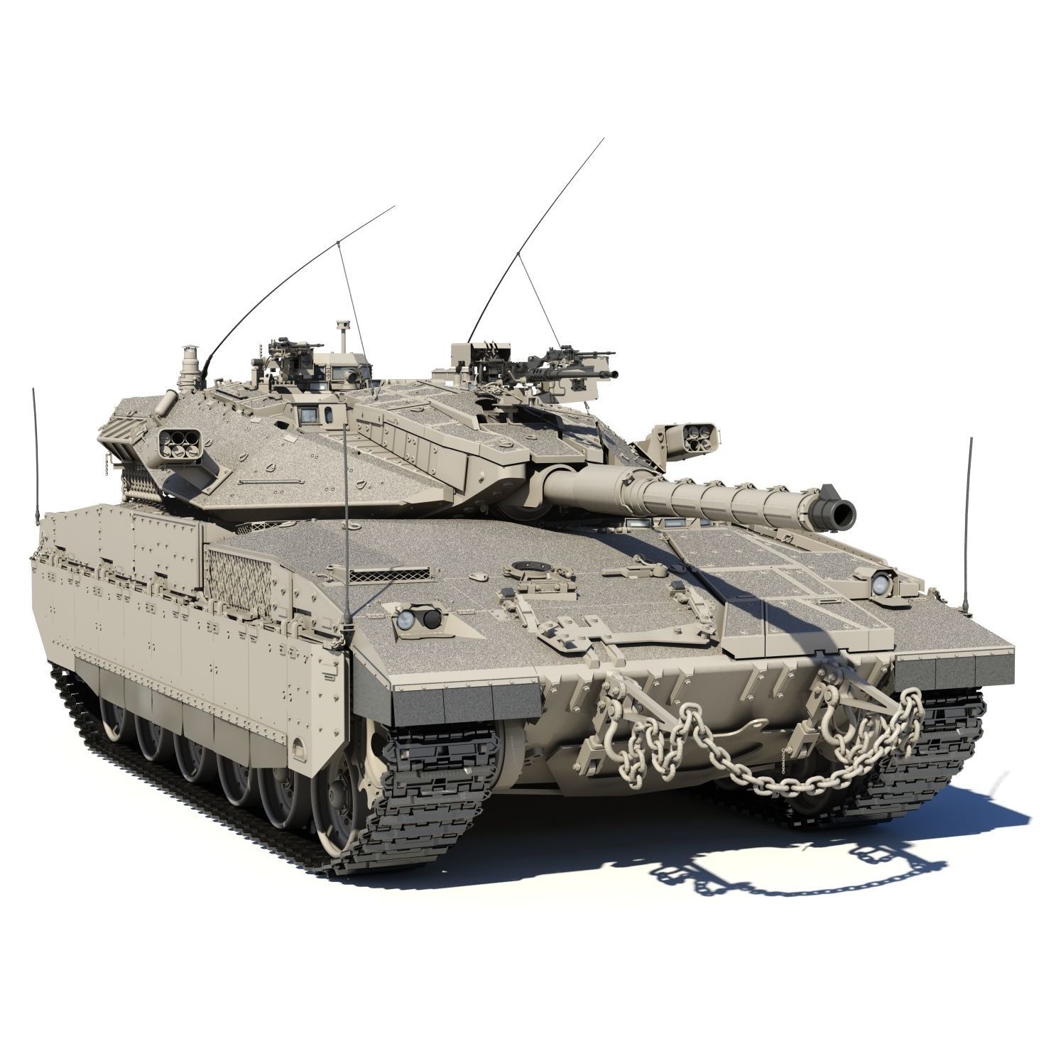Merkava Mk2D 3D model_6