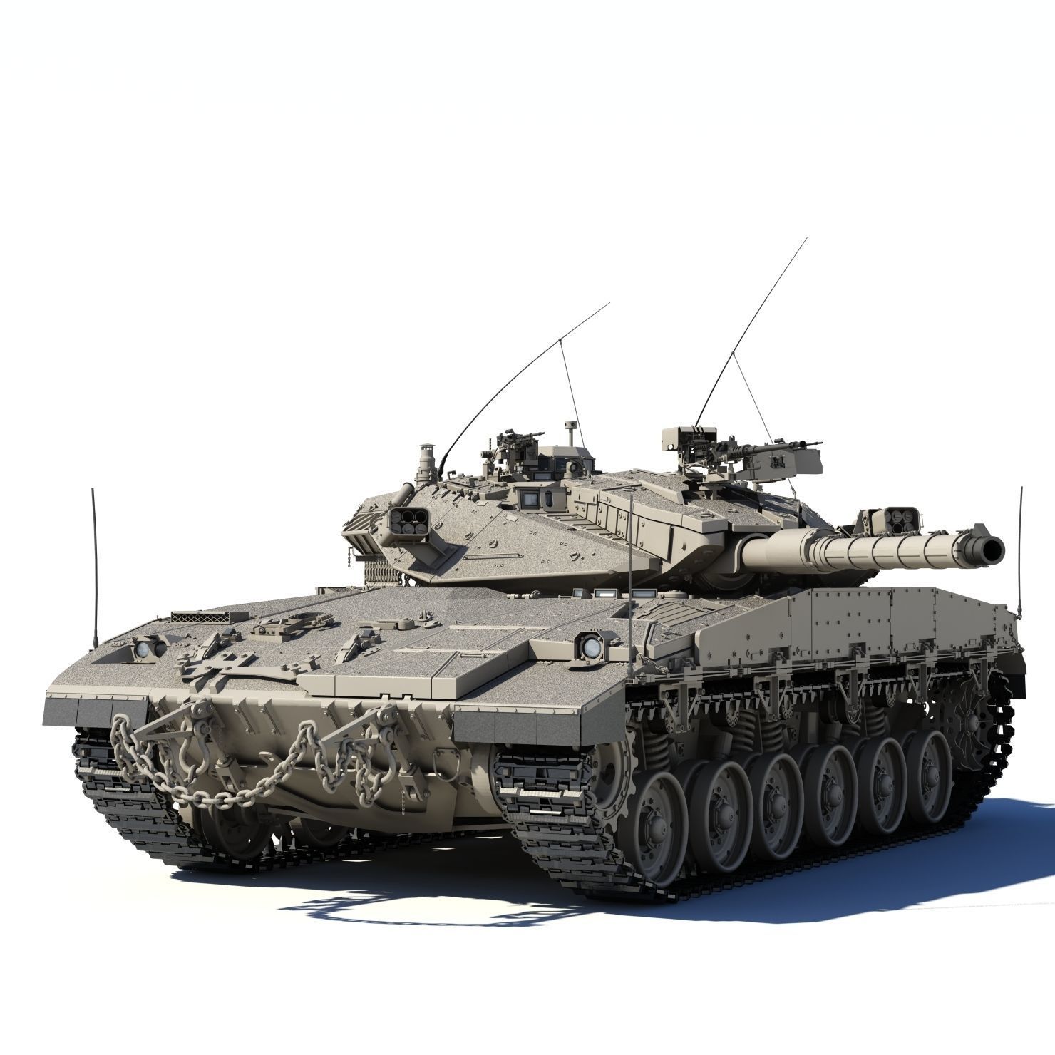 Merkava Mk2D 3D model_2