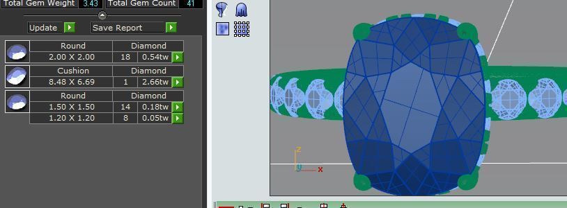 ring diamod 5861 3D print model_4