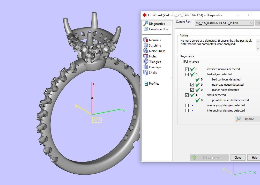 ring diamod 5861 3D print model_1