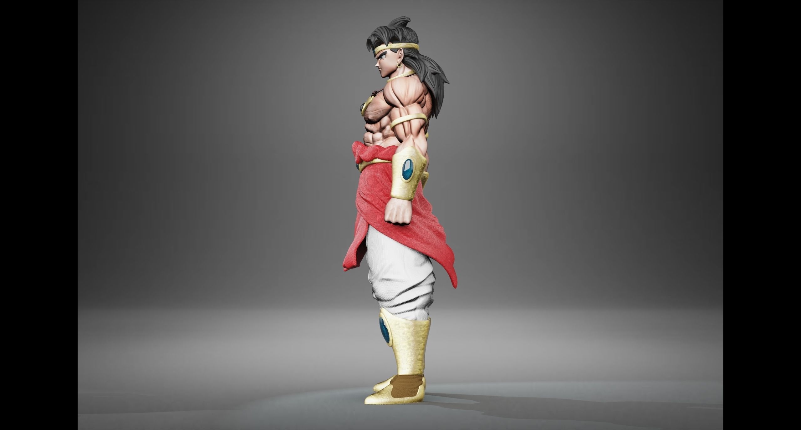 Broly classic 3D print model_6