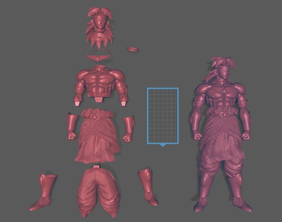 Broly classic 3D print model_10