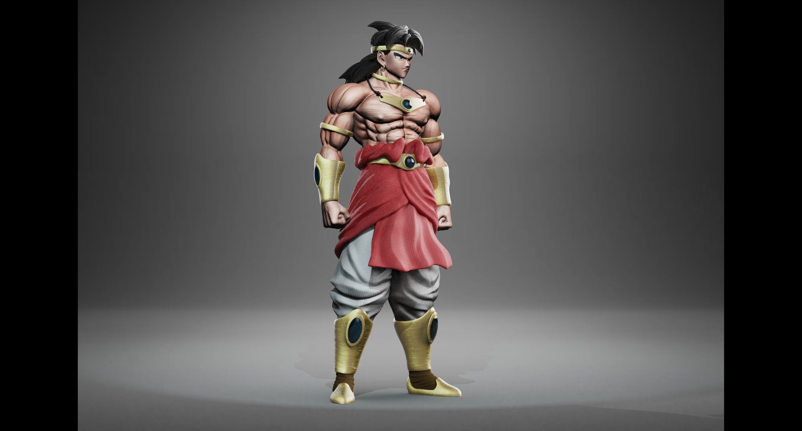 Broly classic 3D print model_2