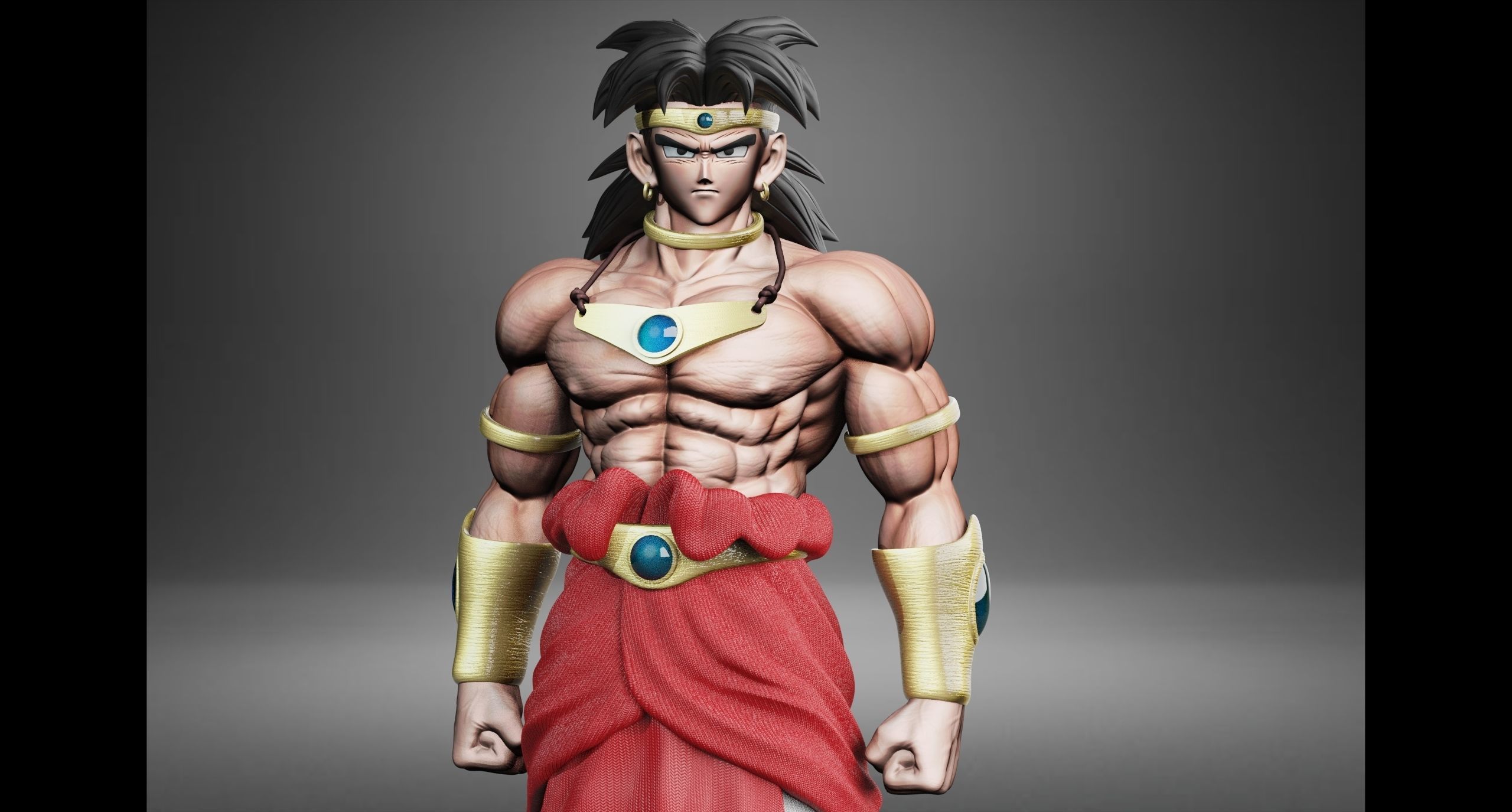 Broly classic 3D print model_3