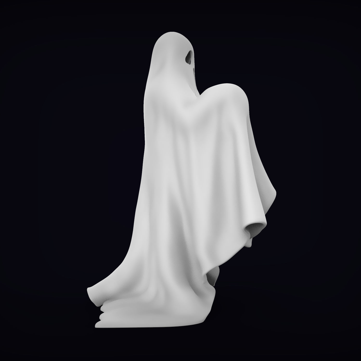 Ghost with pre-supports 3D print model_3