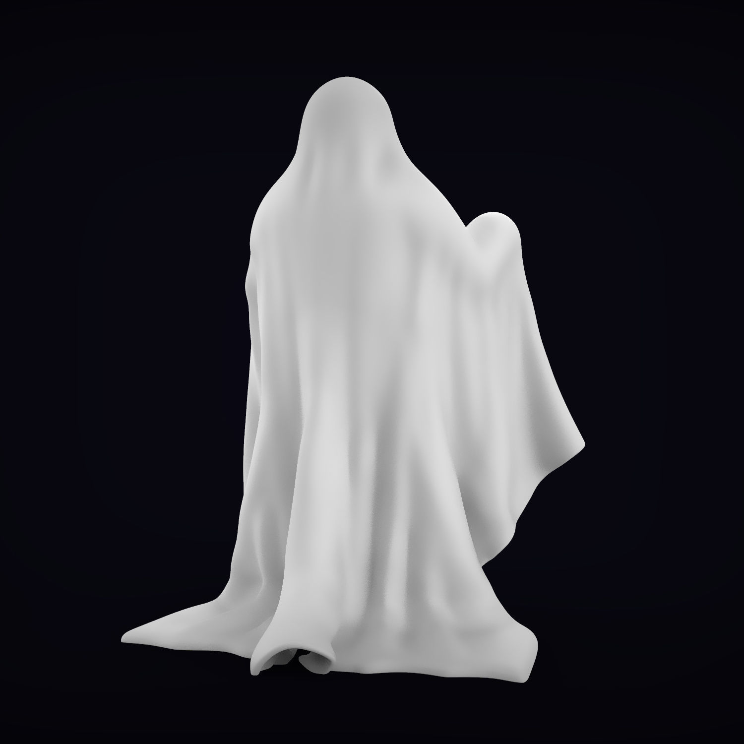 Ghost with pre-supports 3D print model_4