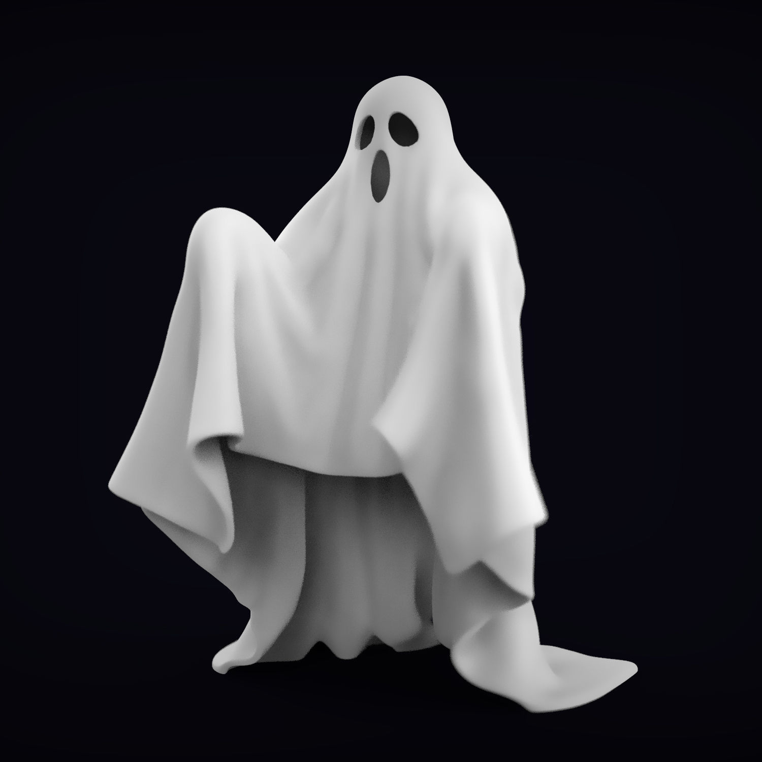 Ghost with pre-supports 3D print model_2