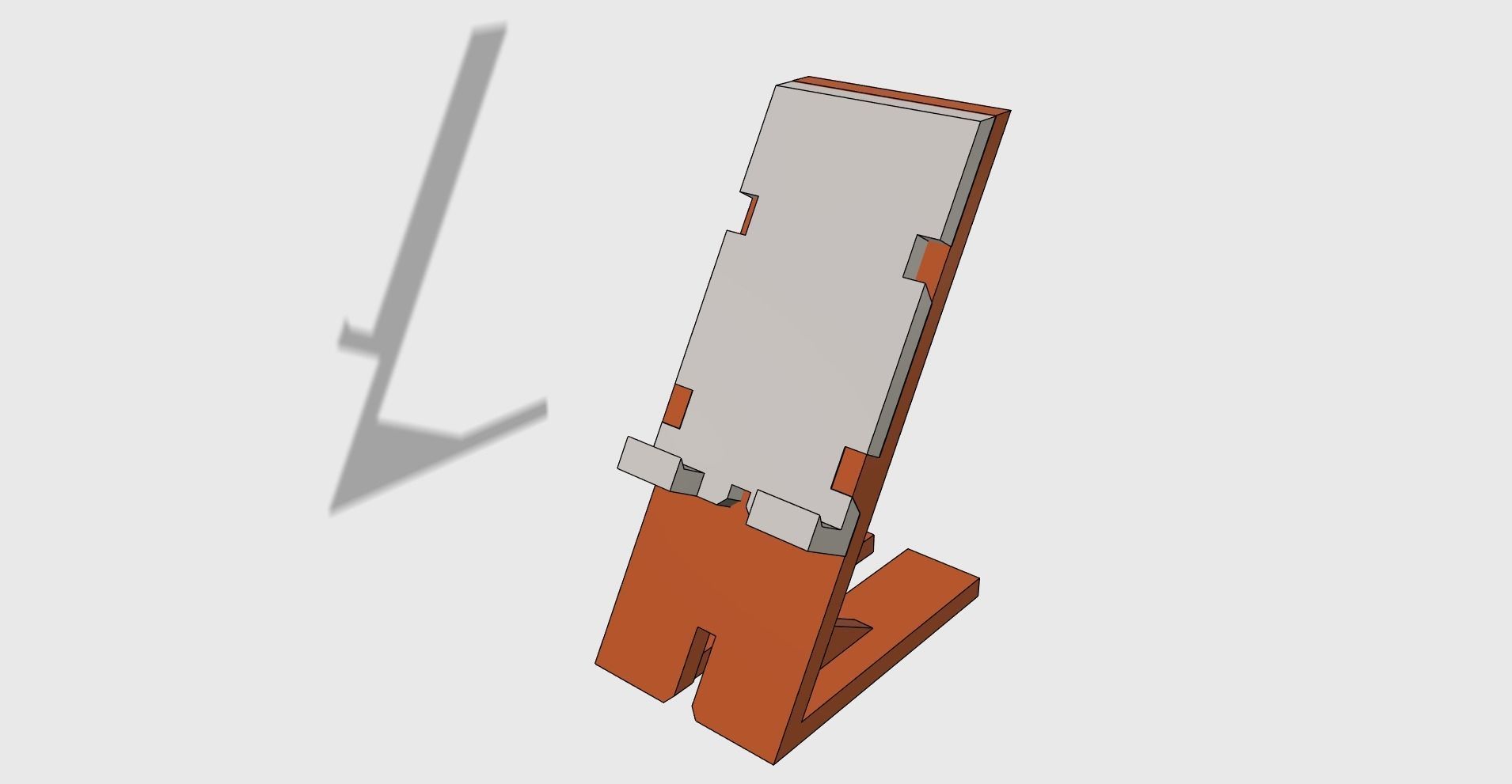 Phone stand holder adjustable easy print 3D print model_1