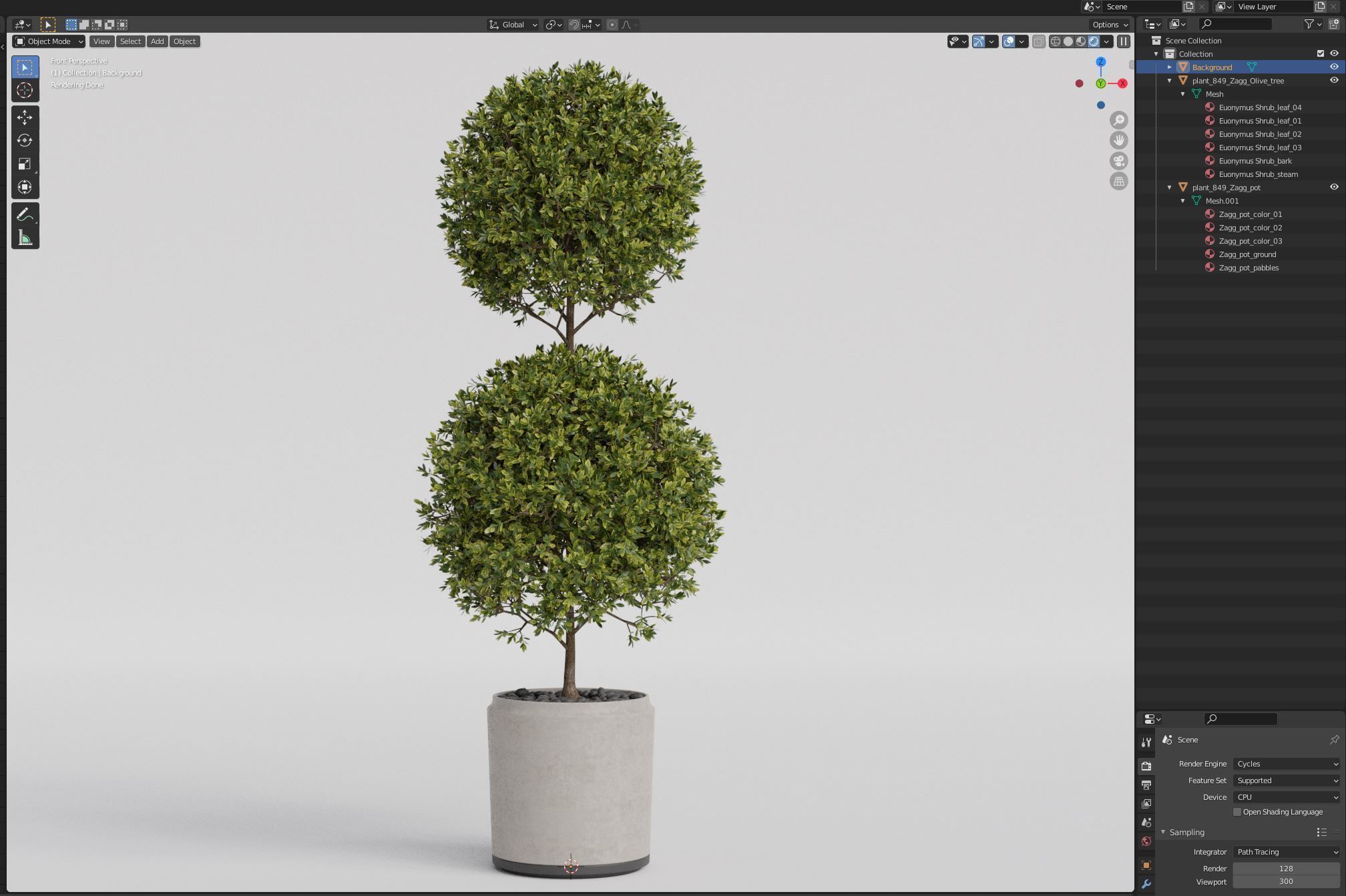 Plants collection 849 3D model_6