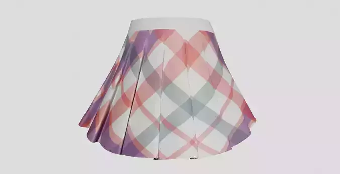 pleated plain mini skirt 